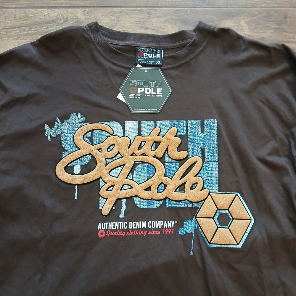 Vintage Southpole Shirt Mens Extra Large Brown Gunge Street Skater Deadstock Y2K